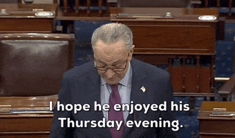 Chuck Schumer Thursday GIF by GIPHY News