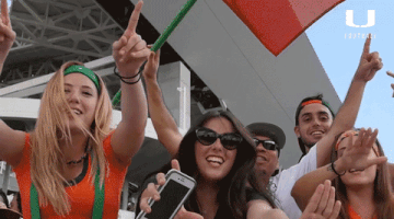 fans cheering GIF by Miami Hurricanes