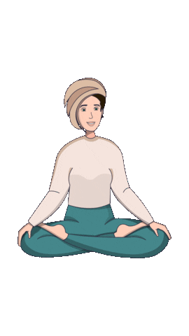 Meditation Pray Sticker by Benearte