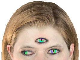 Looking Third Eye Sticker by Sarah Zucker