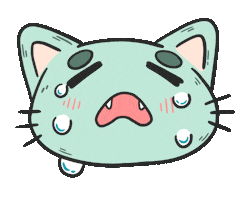 Sad Cat Sticker by Blue wolf