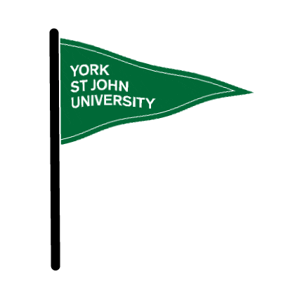 York St John Flag Sticker by York St John University