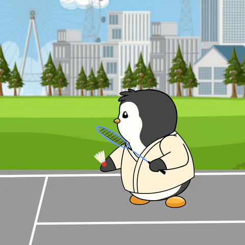 Tennis Player Fun GIF by Pudgy Penguins