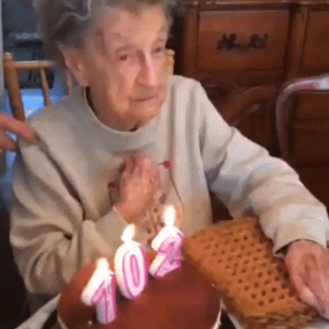 grandma celebrating GIF