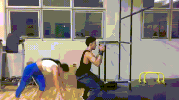couple workout GIF