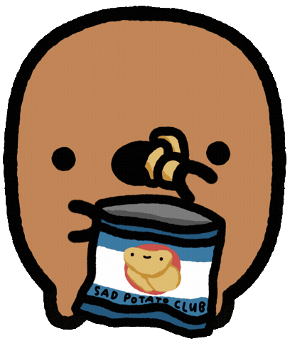 Hungry Feed Me Sticker by Sad Potato Club