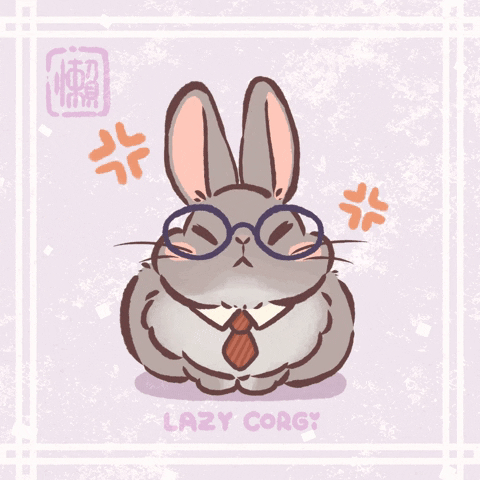 Angry Bunny GIF by Lazy Corgi