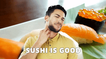 Sushi Ew GIF by Sealed With A GIF
