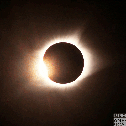 Solar Eclipse Space GIF by BBC America