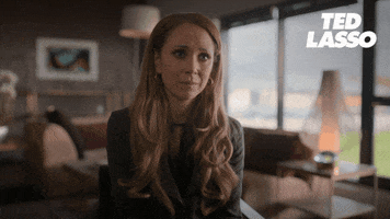 TV gif. Juno Temple as Keeley Jones in Ted Lasso shrugs and confidently says, "You've got this!"