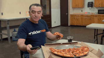 Pizza Looking Good GIF by Sticker Mule