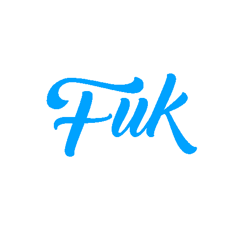 Fuk Blue Sticker by Fuk