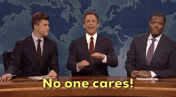 who cares seth meyers GIF by Saturday Night Live