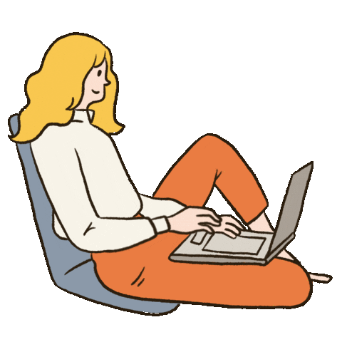 a lady typing on laptop