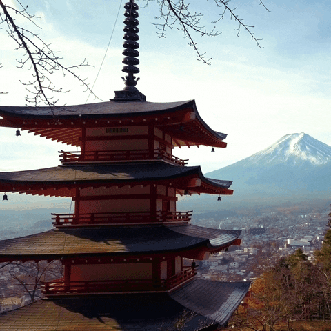 Mount Fuji Japan GIF by Traveloka - Find & Share on GIPHY