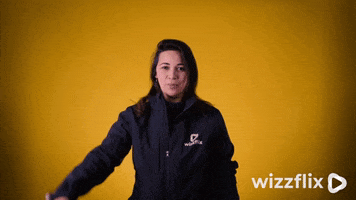 Wizzflix_ yellow peace good job move GIF