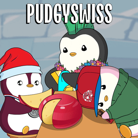 Best Friends Eating GIF by Pudgy Penguins