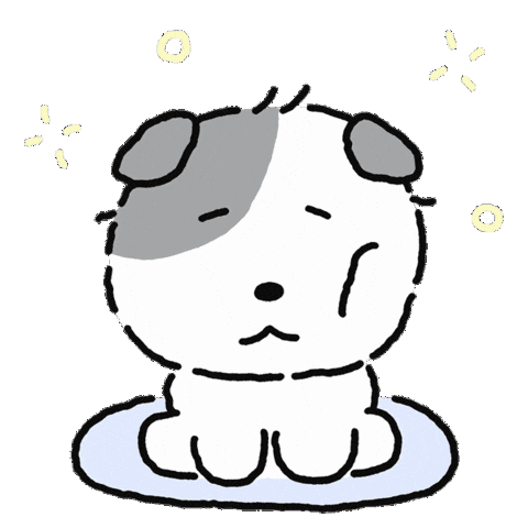 Sleepy 강아지 Sticker