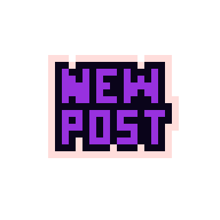 Pixel New Post Sticker