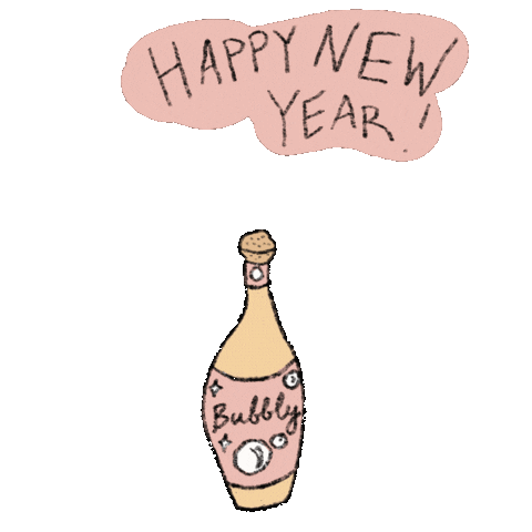 Happy New Year Pink Sticker