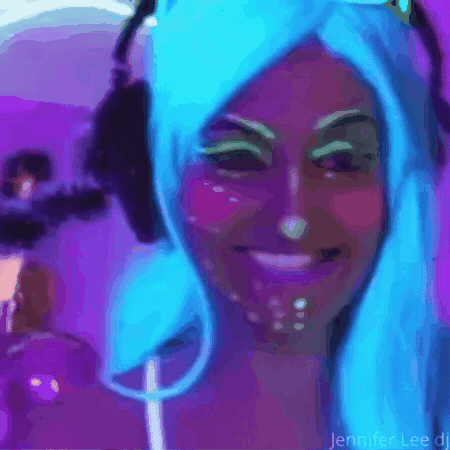 Neon Smile GIF by Jennifer Lee dj