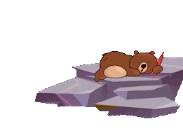 Green Bar Sleeping Sticker by BigBrains