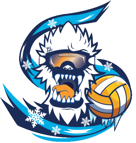 Volleyball Yeti Sticker by Snow Volley Italia