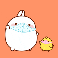 Mask Hello GIF by Molang