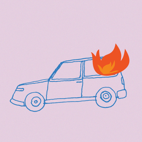 Fire Cars GIF by J'embarque pas