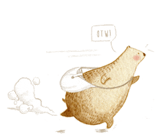 Run Bird Sticker by BigBearAndBird