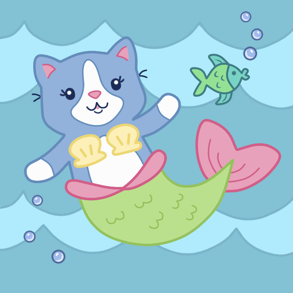 under the sea swimming GIF by beckadoodles