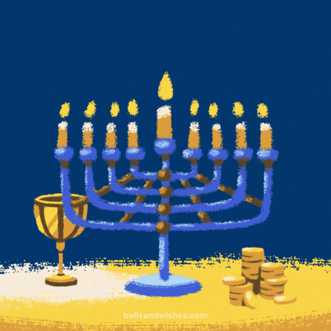 Festival Of Lights Hanukkah GIF by Bells and Wishes