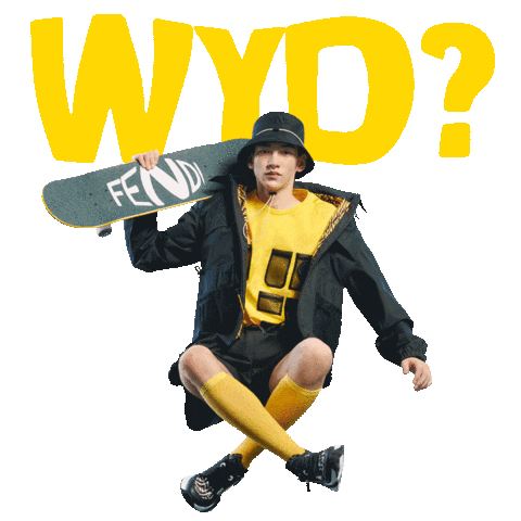 What You Doing Skate Sticker by fendi