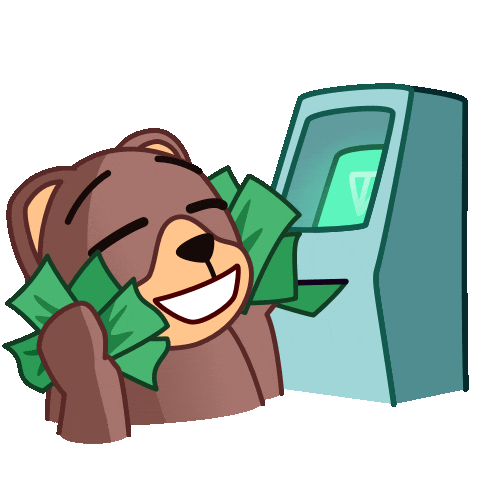 Teddy Bear Money Sticker by steady teddys
