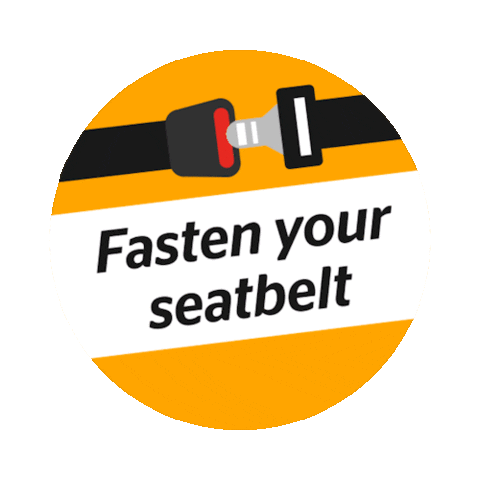 Fasten Your Seatbelt Travel Sticker by Continental