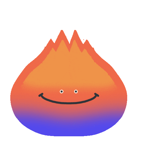 On Fire Smile Sticker by Ror Wilson