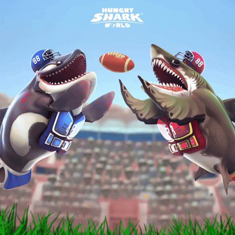 Super Bowl Football GIF by Hungry Shark Official Page