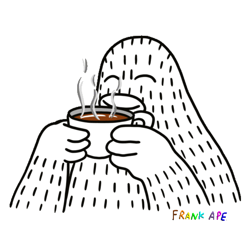 Coffee Morning Sticker by Frank Ape