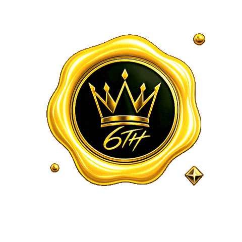 Black And Gold Crown Sticker