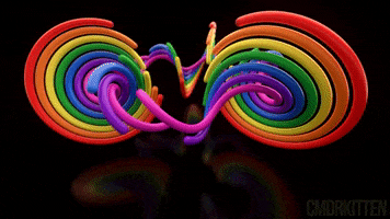 cmdrkitten loop rainbow donut spiral GIF