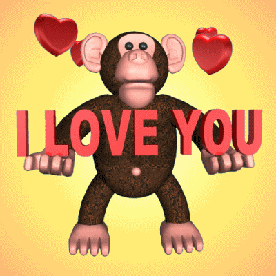 dotdave love i love you hearts monkey love GIF