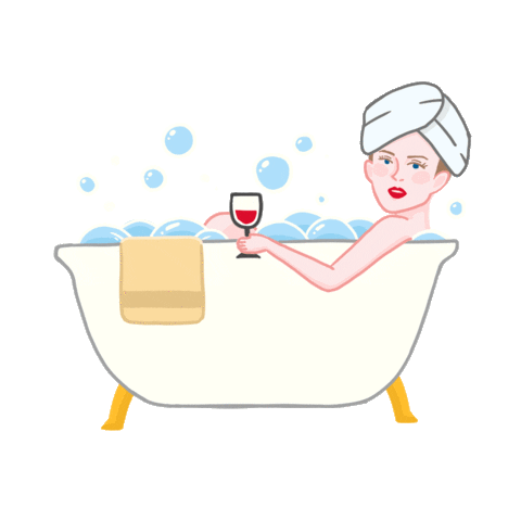 Relax Bubbles Sticker by notrecolette