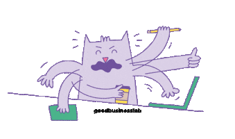 Cat Well Being Sticker by GoodBusinessLab