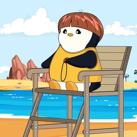 Summer Time Swimming GIF by Pudgy Penguins