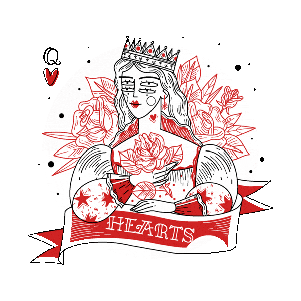 Queen Of Hearts Bow Sticker by Destin Charity Wine Auction Foundation