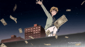 make it rain paper GIF by Funimation