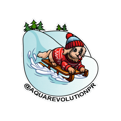 Dog Christmas Sticker by Aqua Revolution