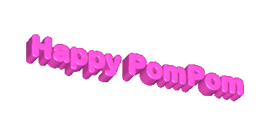 Happy Pompom Sticker