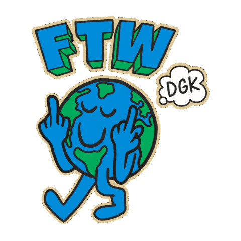 Dirty Ghetto Kids Wtf Sticker by dgk