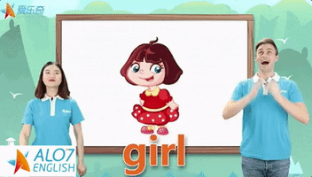 girl total physical response GIF by ALO7.com